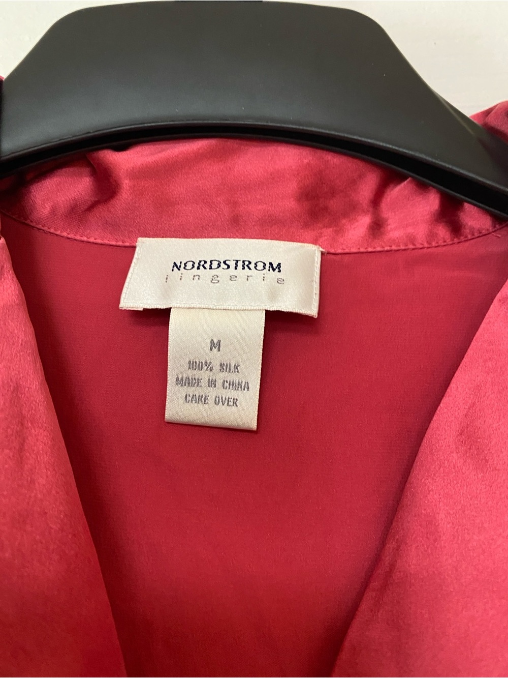 VTG Nordstroms Lingerie Rose Pink Silk Pajamas Set Top Pants Bottoms - Picture 4 of 15